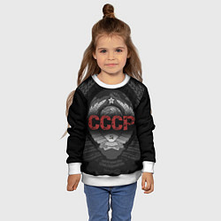 Свитшот детский Герб Советского союза с надписью СССР, цвет: 3D-белый — фото 2