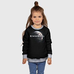 Свитшот детский Rimworld planet, цвет: 3D-меланж — фото 2