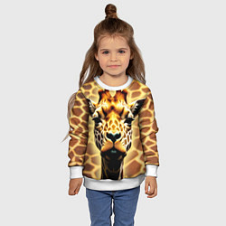 Свитшот детский Жирафа, цвет: 3D-белый — фото 2