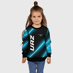 Свитшот детский UAZ неоновые лампы, цвет: 3D-черный — фото 2