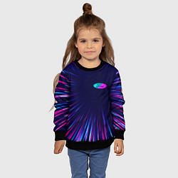 Свитшот детский Ford neon speed lines, цвет: 3D-черный — фото 2