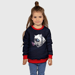 Свитшот детский Кабан Иноскэ Хасибира, цвет: 3D-красный — фото 2