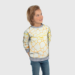 Свитшот детский Жёлтые разломы, цвет: 3D-меланж — фото 2