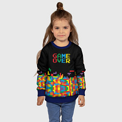 Свитшот детский Game over, цвет: 3D-синий — фото 2