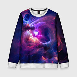 Детский свитшот Небула в космосе в фиолетовых тонах - нейронная се