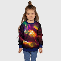 Свитшот детский Небула в космосе разноцветная - нейронная сеть, цвет: 3D-синий — фото 2