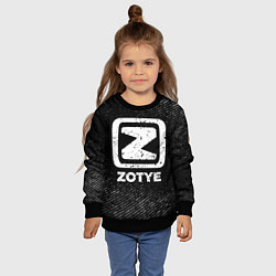 Свитшот детский Zotye с потертостями на темном фоне, цвет: 3D-черный — фото 2