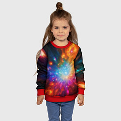 Свитшот детский Космическая многомерность, цвет: 3D-красный — фото 2