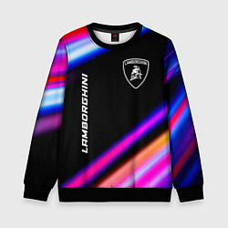 Свитшот детский Lamborghini speed lights, цвет: 3D-черный
