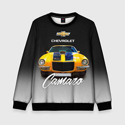 Свитшот детский Американский спорткар Camaro 1970 года, цвет: 3D-черный
