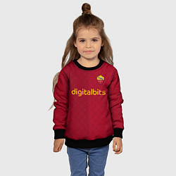 Свитшот детский AS Roma форма 2223 домашняя, цвет: 3D-черный — фото 2