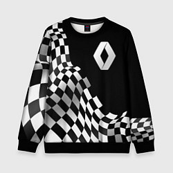 Свитшот детский Renault racing flag, цвет: 3D-черный