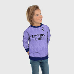 Свитшот детский Винисиус Жуниор Реал Мадрид форма 2223 гостевая, цвет: 3D-синий — фото 2