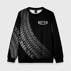 Свитшот детский Geely tire tracks, цвет: 3D-черный