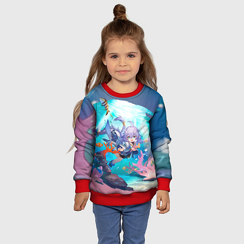 Детский свитшот Байлу электрический тип / 3D-Красный – фото 4