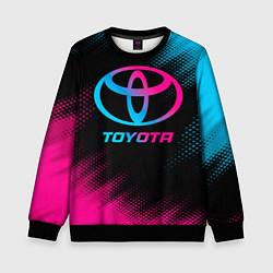 Свитшот детский Toyota - neon gradient, цвет: 3D-черный