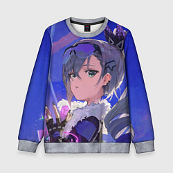 Свитшот детский Хонкай Стар Рейл: Серебряный Волк, цвет: 3D-меланж