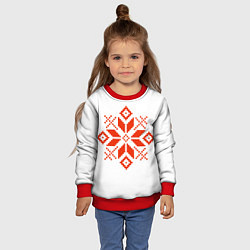 Свитшот детский Удмуртский узор, цвет: 3D-красный — фото 2