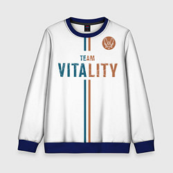Свитшот детский Форма Team Vitality white, цвет: 3D-синий