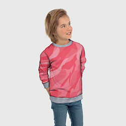 Свитшот детский Pink military, цвет: 3D-меланж — фото 2