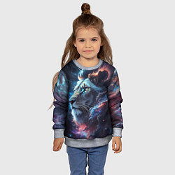 Свитшот детский Galactic lion, цвет: 3D-меланж — фото 2