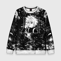 Свитшот детский Киллуа из аниме Hunter x hunter, цвет: 3D-белый