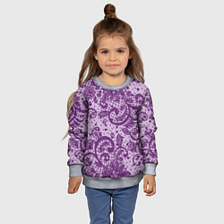 Свитшот детский Фиолетовая фантазия, цвет: 3D-меланж — фото 2