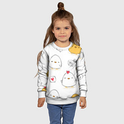 Свитшот детский Привет цыпленок, цвет: 3D-белый — фото 2