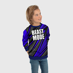 Свитшот детский Beast mode - синяя униформа, цвет: 3D-синий — фото 2