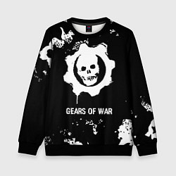 Свитшот детский Gears of War glitch на темном фоне, цвет: 3D-черный