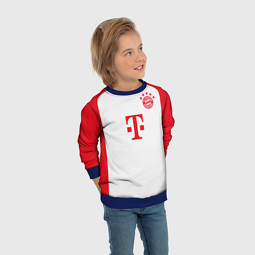 Детский свитшот Гнабри Бавария Мюнхен форма 2324 домашняя / 3D-Синий – фото 3
