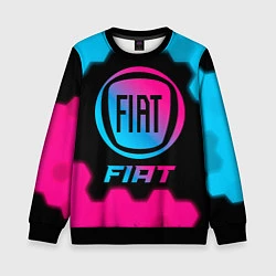 Свитшот детский Fiat - neon gradient, цвет: 3D-черный