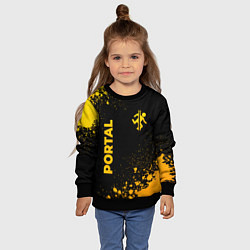 Свитшот детский Portal - gold gradient: надпись, символ, цвет: 3D-черный — фото 2
