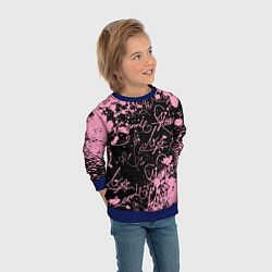 Свитшот детский Блэкпинк - автографы, цвет: 3D-синий — фото 2