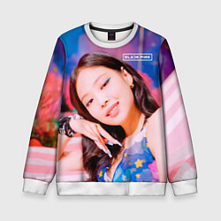 Свитшот детский BlackPink Gorgeous Jennie, цвет: 3D-белый