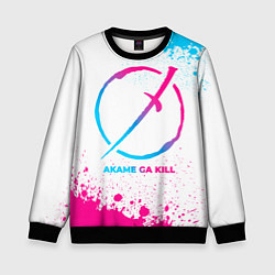 Свитшот детский Akame ga Kill neon gradient style, цвет: 3D-черный