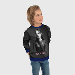 Свитшот детский Jisoo black, цвет: 3D-синий — фото 2