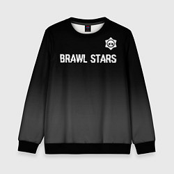 Детский свитшот Brawl Stars glitch на темном фоне: символ сверху