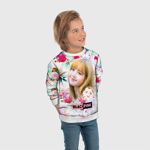 Детский свитшот Blackpink Lisa / 3D-Белый – фото 3