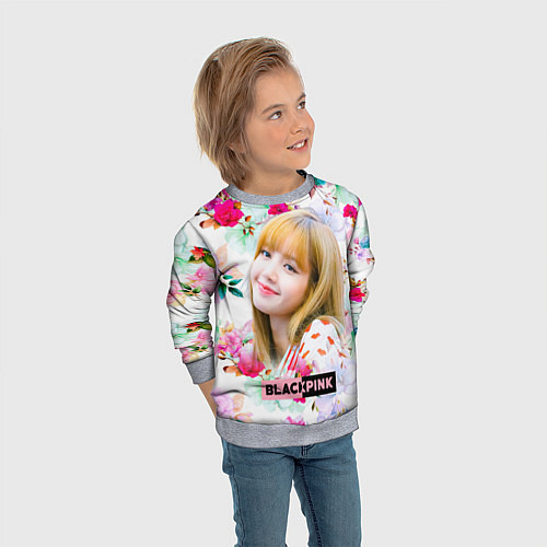 Детский свитшот Blackpink Lisa / 3D-Меланж – фото 3