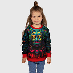 Свитшот детский Ацтекские Боги, цвет: 3D-красный — фото 2