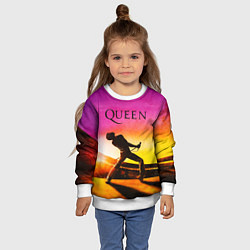 Свитшот детский Queen Фредди Меркьюри, цвет: 3D-белый — фото 2