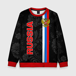 Свитшот детский Russia black style, цвет: 3D-красный