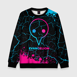 Свитшот детский Evangelion - neon gradient, цвет: 3D-черный