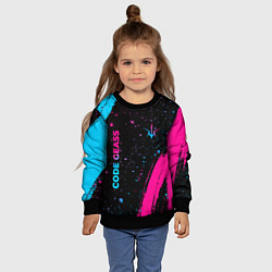 Свитшот детский Code Geass - neon gradient: надпись, символ, цвет: 3D-черный — фото 2