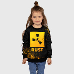 Свитшот детский Rust - gold gradient, цвет: 3D-черный — фото 2