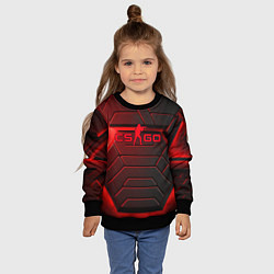 Свитшот детский Red neon CS GO, цвет: 3D-черный — фото 2