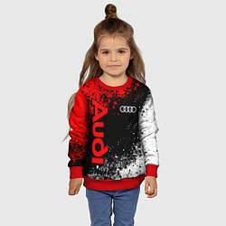 Свитшот детский Ауди - красный и белый, цвет: 3D-красный — фото 2