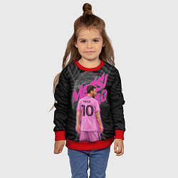 Свитшот детский Лионель Месси Интер Майами, цвет: 3D-красный — фото 2