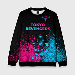 Детский свитшот Tokyo Revengers - neon gradient: символ сверху